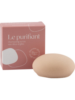shampoing solide aux Deux Argiles pour cheveux gras